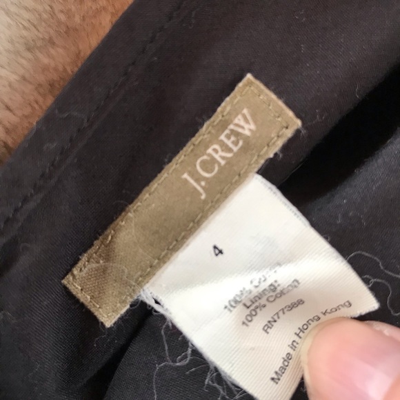 J Crew Black Dress w Cutout Palm Tree Design Size 4 - Picture 5 of 5